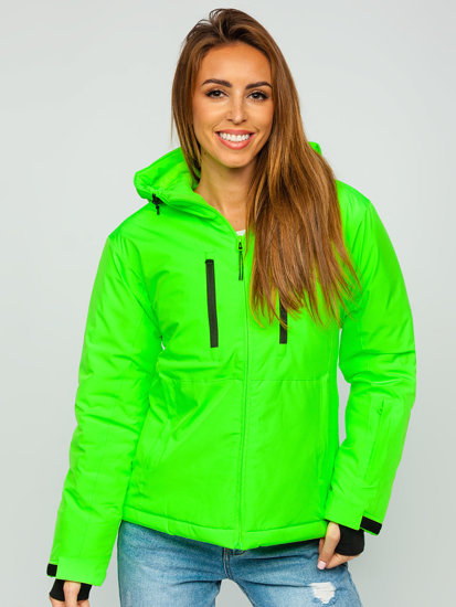 Giubbotto invernale sportivo da donna verde fluorescente Bolf HH012A