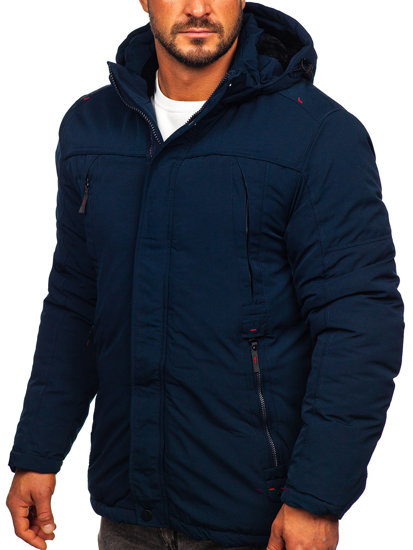 Giubbotto invernale tipo parka da uomo blu Bolf 5M717