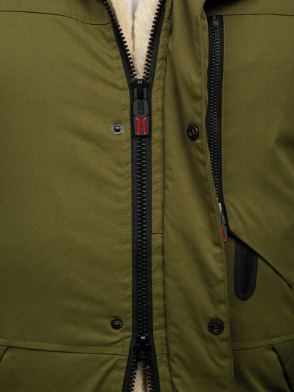 Giubbotto invernale tipo parka da uomo khaki Bolf 22M38