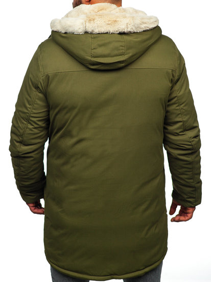 Giubbotto invernale tipo parka da uomo khaki Bolf 22M38