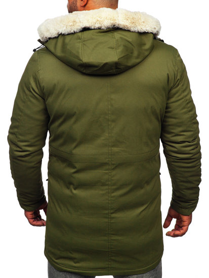 Giubbotto invernale tipo parka da uomo khaki Bolf M115