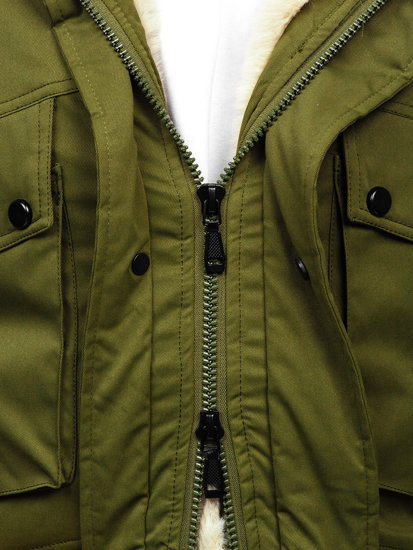 Giubbotto invernale tipo parka da uomo khaki Bolf M115