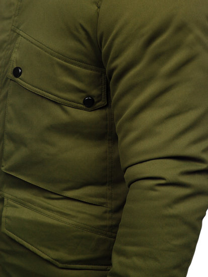 Giubbotto invernale tipo parka da uomo khaki Bolf M115