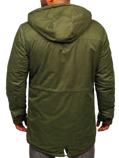 Giubbotto invernale tipo parka da uomo verde Bolf 1794