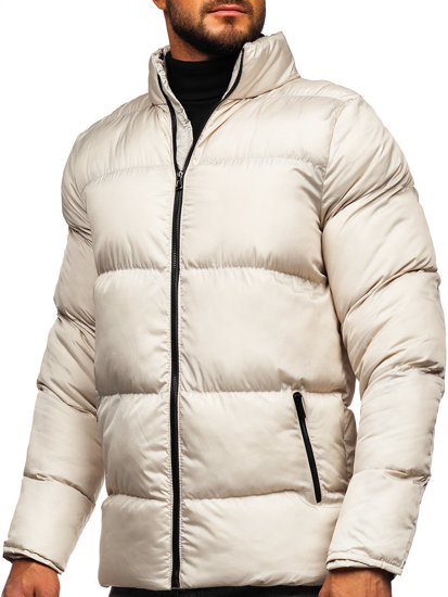 Giubbotto invernale trapuntato da uomo beige Bolf 0025