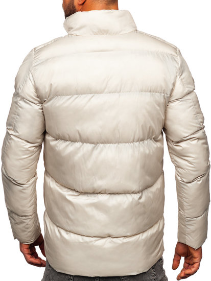 Giubbotto invernale trapuntato da uomo beige Bolf 0025