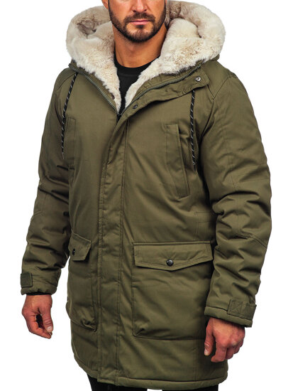 Giubbotto parka invernale da uomo khaki Bolf 5M120