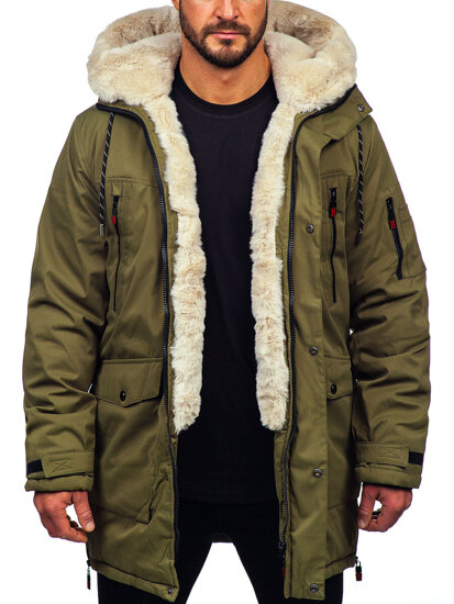 Giubbotto parka invernale da uomo khaki Bolf 5M3123