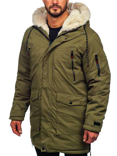 Giubbotto parka invernale da uomo khaki Bolf 5M3123