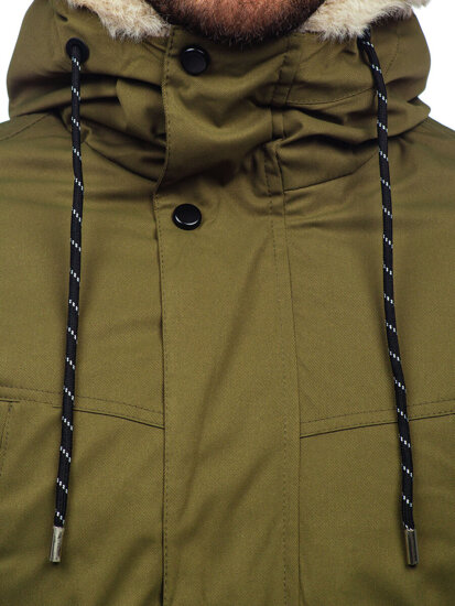 Giubbotto parka invernale da uomo khaki Bolf 5M3123