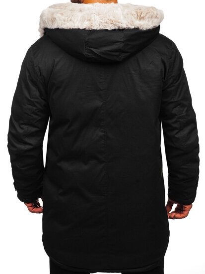 Giubbotto parka invernale da uomo nero Bolf 22M318