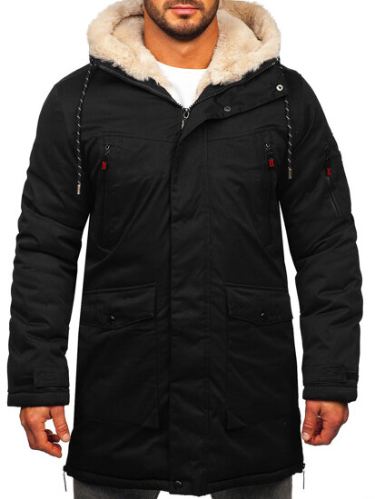 Giubbotto parka invernale da uomo nero Bolf 5M3123