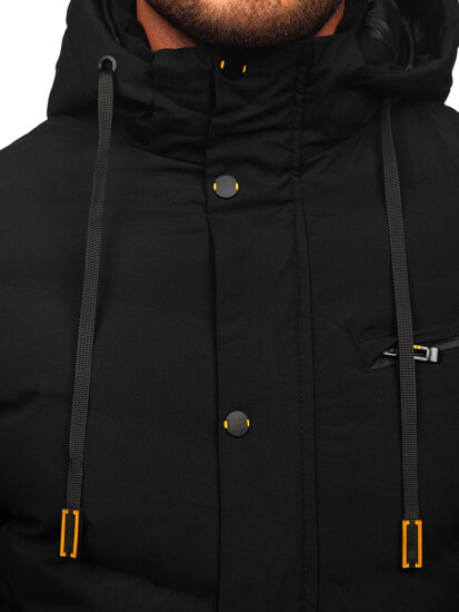 Giubbotto parka invernale da uomo nero Bolf 5M3135