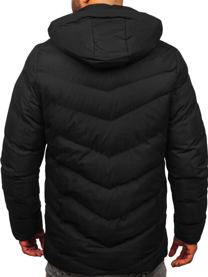 Giubbotto parka invernale da uomo nero Bolf 5M3135