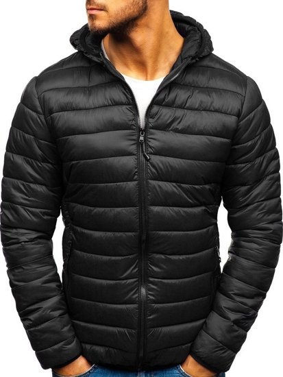 Giubbotto sportivo d'inverno da uomo nero Bolf LY1001