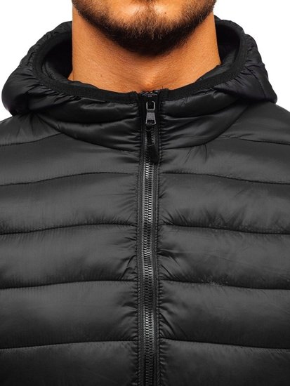 Giubbotto sportivo d'inverno da uomo nero Bolf LY1001