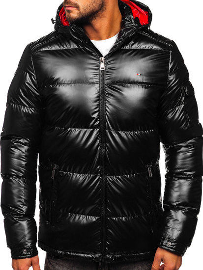 Giubbotto sportivo trapuntato oversize invernale da uomo nero Bolf EX2138B