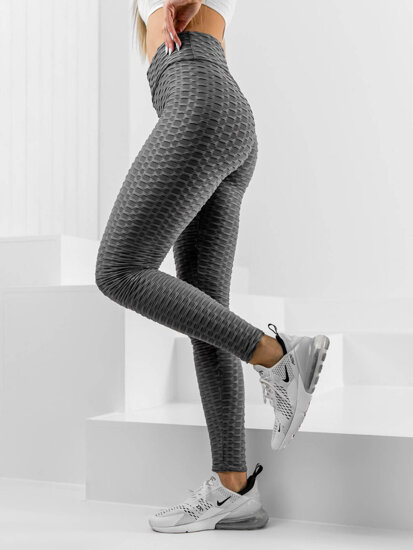 Leggings a coste da donna grafite Bolf HL157