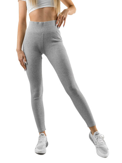 Leggings a coste da donna grigio Bolf 10328