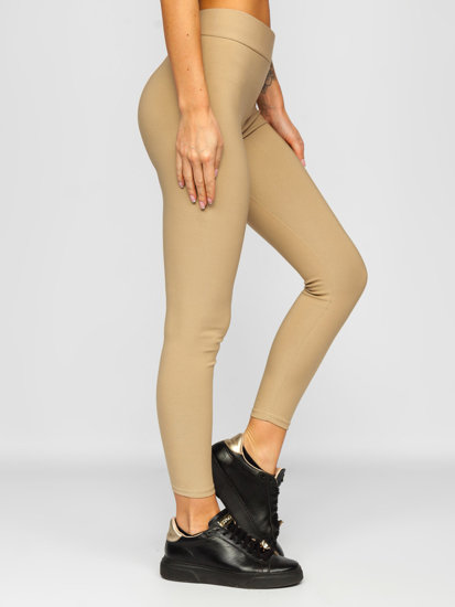 Leggings da donna beige Bolf YW01053