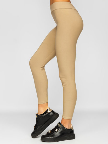 Leggings da donna beige Bolf YW01053