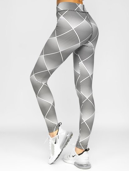 Leggings da donna bianco-neri Bolf 20967