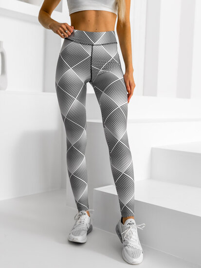 Leggings da donna bianco-neri Bolf 20967