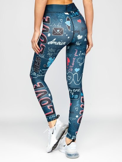 Leggings da donna blu Bolf 20755