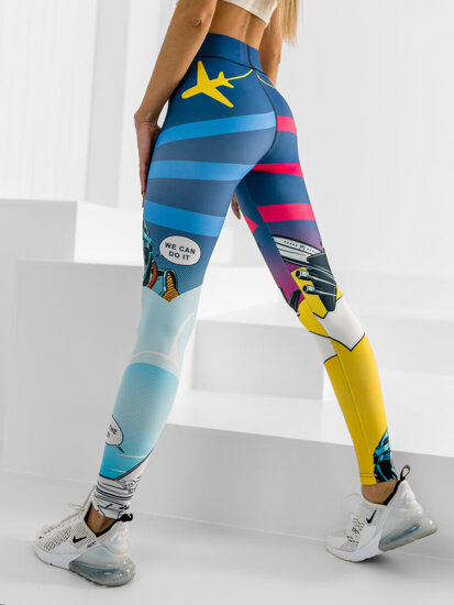 Leggings da donna multicolore Bolf 20938