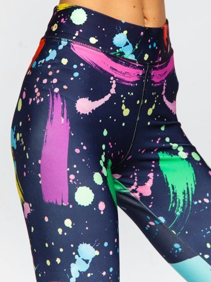 Leggings da donna multicolore Bolf 20973