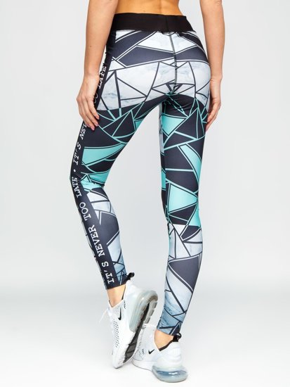 Leggings da donna verde menta Bolf 20432