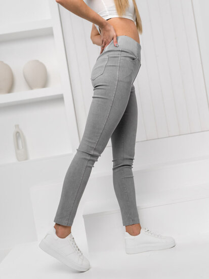 Leggings in denim da donna grigio Bolf S111