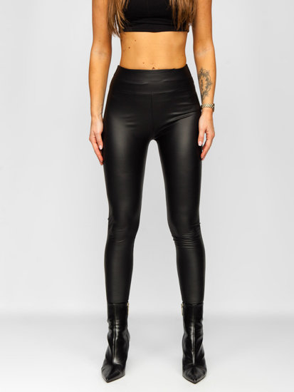 Leggings in ecopelle da donna nero Bolf YY83NM