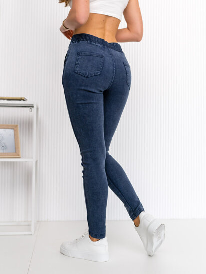 Leggings in jeans da donna blu Bolf S108