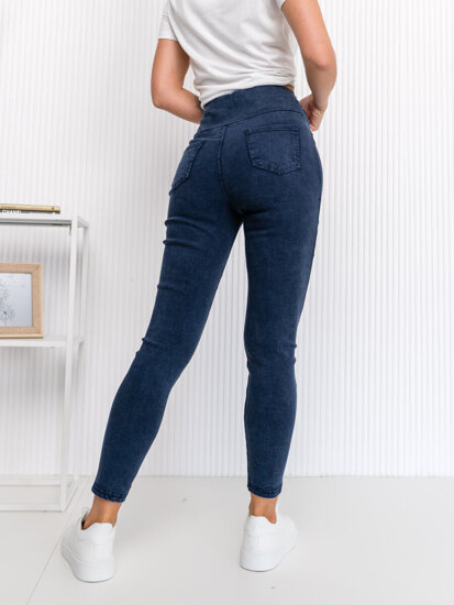 Leggings in jeans da donna blu Bolf S110