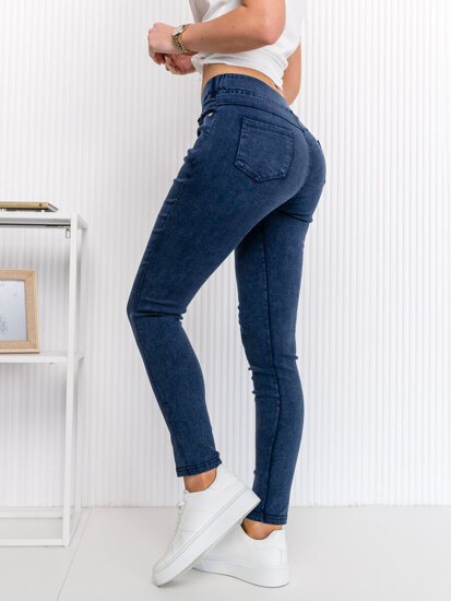 Leggings in jeans da donna blu Bolf W7260