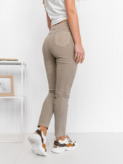 Leggings in jeans da donna marrone Bolf S113