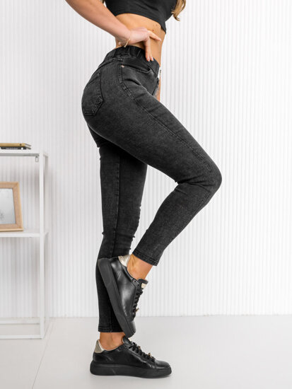 Leggings in jeans da donna nero Bolf W7260