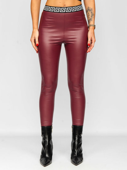 Leggings in similpelle da donna bordò Bolf MY16572