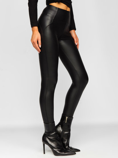 Leggings in similpelle da donna neri Bolf J51700