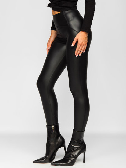 Leggings in similpelle da donna neri Bolf J51700