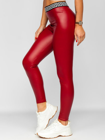 Leggings in similpelle da donna rossi Bolf MY16572