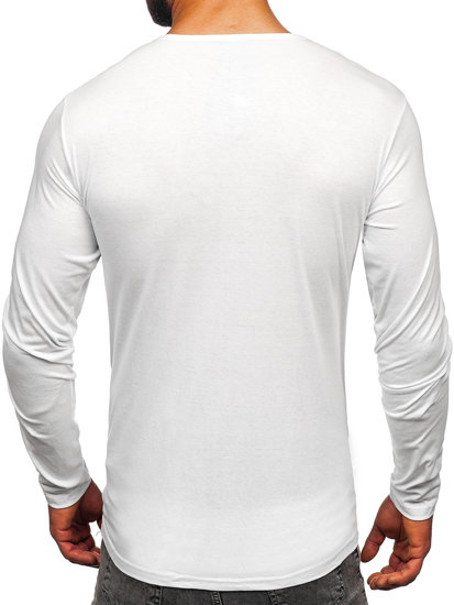 Longsleeve abbottonato da uomo bianco Bolf 1114