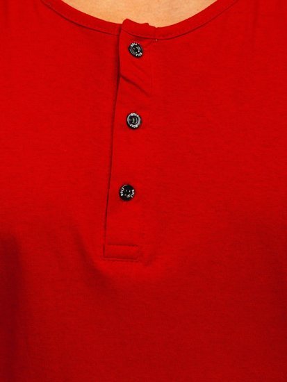 Longsleeve abbottonato da uomo rosso Bolf 1114