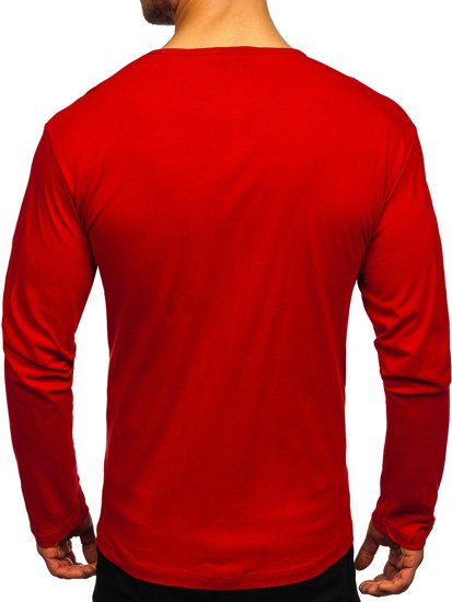 Longsleeve abbottonato da uomo rosso Bolf 1114