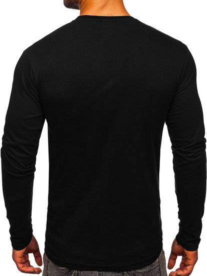 Longsleeve con stampa da uomo nero Bolf 1219