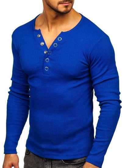 Longsleeve sezna stampa da uomo bluette Bolf 145362