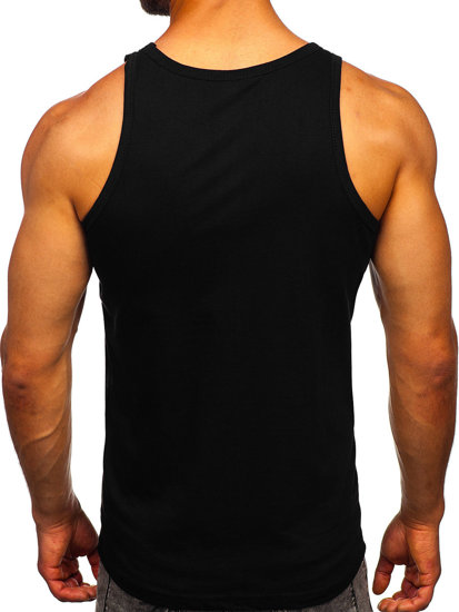 Maglietta Bodybuilding tank top con stampa nera Bolf 14836