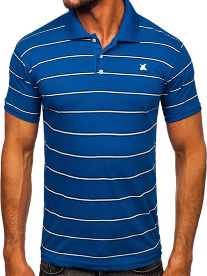 Maglietta polo da uomo azzurra Bolf 14954