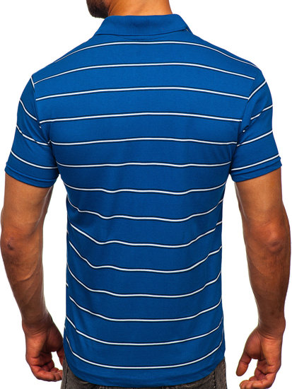 Maglietta polo da uomo azzurra Bolf 14954